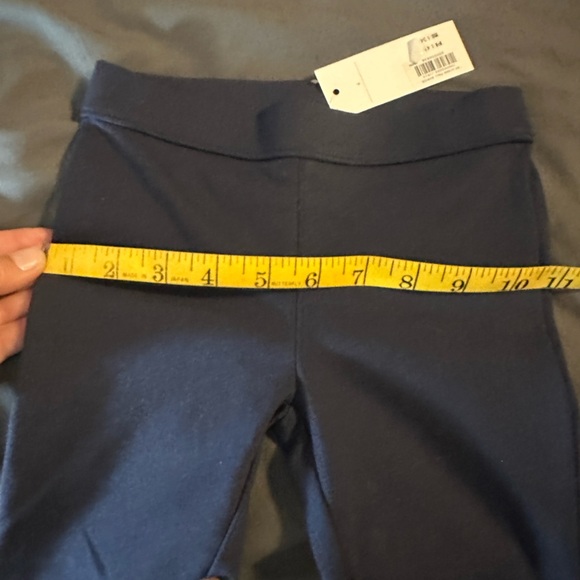 JANIE & JACK GIRLS Size 4 Navy and Brown Riding Leggings with quilted Knee Pads. - Picture 6 of 7